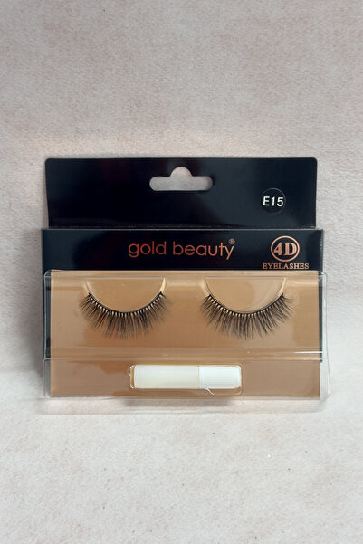 Gold Beauty Kolay Uygulanabilir Doğal İpek 4D Takma Kirpik E15