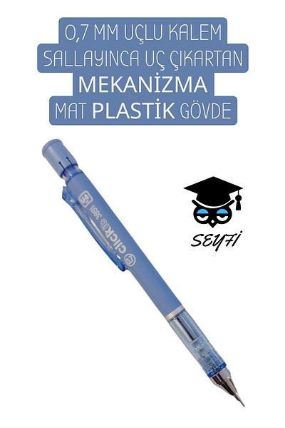 SEYFİKİRTASİYE 0.7 mm Tip Pen Shake Mechanism That Removes the Tip Matte Plastic Body