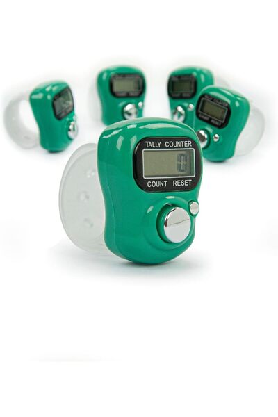 Hepta Collection مسبحة إلكترونية رقمية من إيهوان أونلاين، 5 قطع، باللون الأخضر