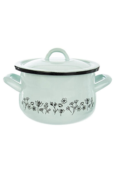 shumee Oală emailată albastră LOUKA cu capac, 16 cm, 2,3 l