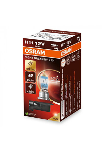 Osram Bec halogen H11 12V cu întrerupător de noapte 220%