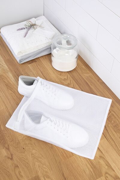 Tois Baby 3 Pieces White Zippered Shoe Laundry Net Bag 35x40