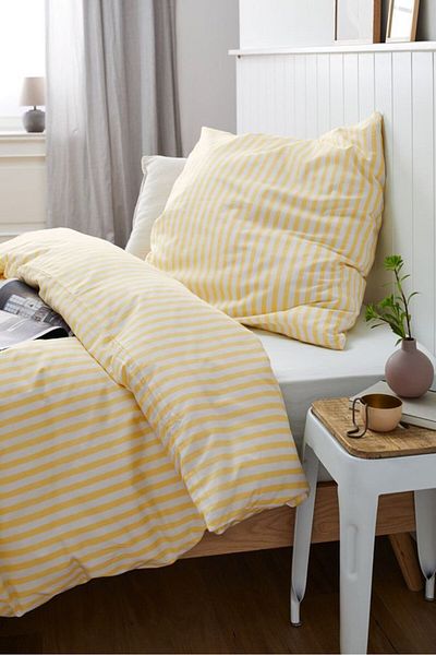 Tchibo Reinforced Duvet Set 140 x 200 cm, Yellow