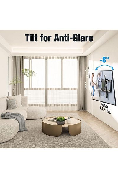 Shopi New TV Stand/Television Stands for 37-70 Inch TV Wall Mount TV Stand with Rugged Double Arm Bracket,