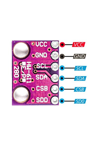 Genel Markalar BMP280 Dijital Hava Basıncı Sensörü -5009000 Metre 3001100hPa Barometre Mobil Telefon Saat Asansö...