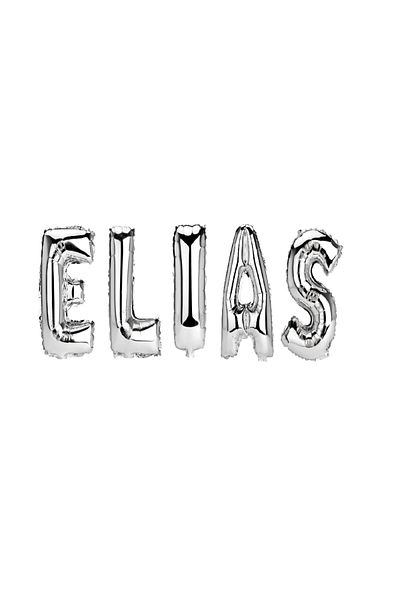 SDX Market Elias Name Balloon Set, Silver, 40 cm