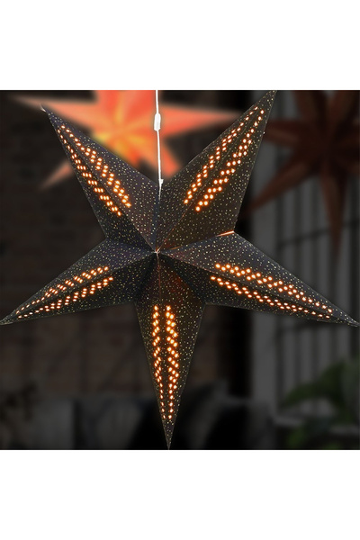 shumee Shining star, velvet, black, pendant, 75 cm