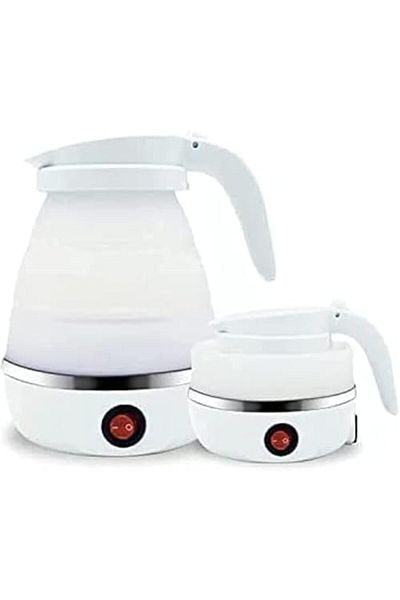 Shopi New Travel Foldable Silicon Water Heater Jug Collapsible Mini Portable Electric Kettle