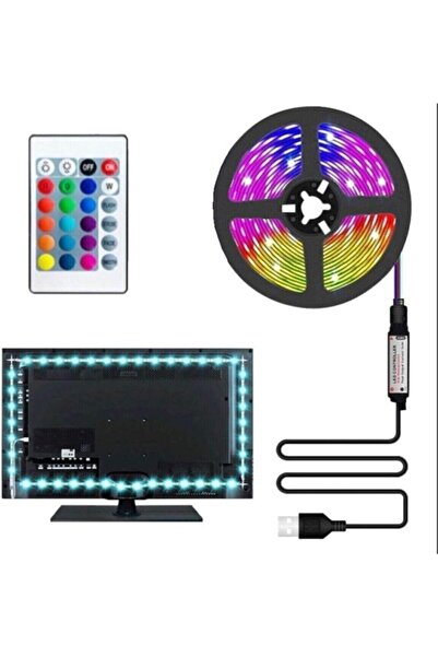 Hype Store شريط LED RGB USB بطول 3 أمتار CT-4566 HSPLIMN-3609 خلف التلفزيون