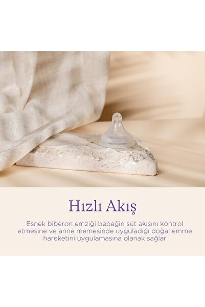 Hepta Collection 76030 Biberon Emziği (Hızlı Akışlı, Şeffaf)