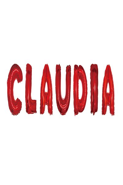 SDX Market Claudia Name Letter Balloon Set, Red, 40Cm