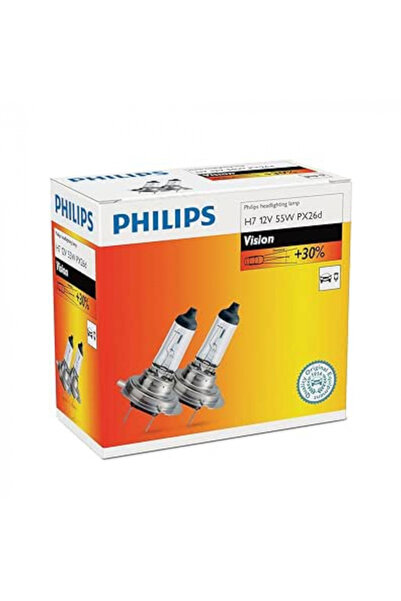 Philips Set 2 Becuri Far H7 55W 12V Vision