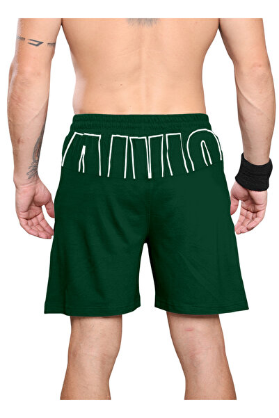 LAUREN SMITH Athletic Men’s Shorts 100%Cotton Comfortable Workout, Elastic Waist & Zipper Pockets-