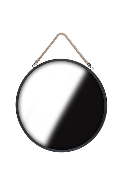 shumee Black round wall mirror 41 cm