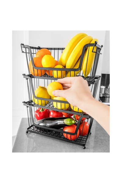 shumee Black metal fruit and vegetable basket