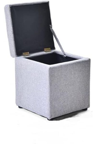 genric FFD Ottoman Storage Stool Cube - Multi-functional Bench Seat with Padded Memory Foam, Lid