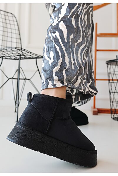 Zerenyus Γυναικείες μπότες Linne Black Suede Ug Style Premium