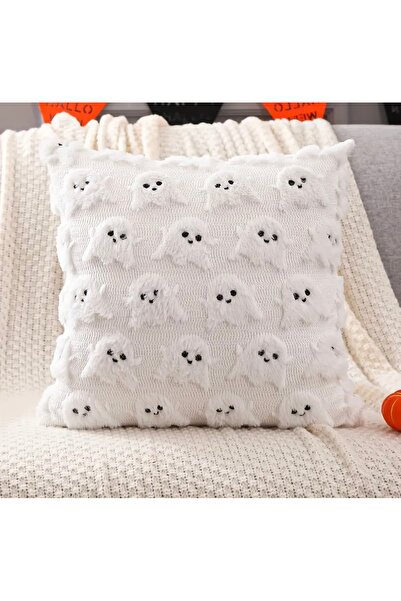 Veloma Home & Toys 1 Piece Rustic Autumn 50X50 cm Halloween Pumpkin Themed Throw Pillow Case Plush Decorated