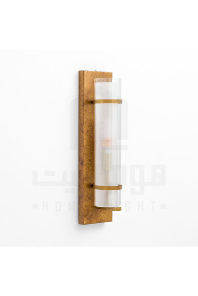 homelight ابليك ذهبي انتيك زجاج اسطواني دبل