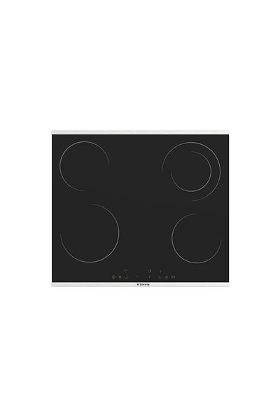 starway Built-In Ceramic Hob, 4 Cooking Zones, 58x51cm, Anti Stain Total Safety, 9 Levels