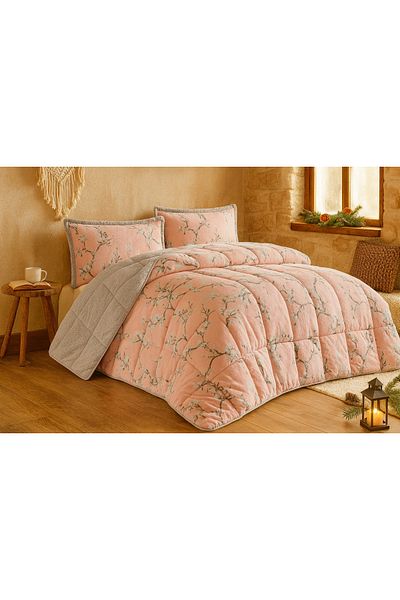 Evimcim Comforter Quilt Set Double – 220X240 Quilt and 2 Pieces 50X70 Pillowcases, Stylish Design