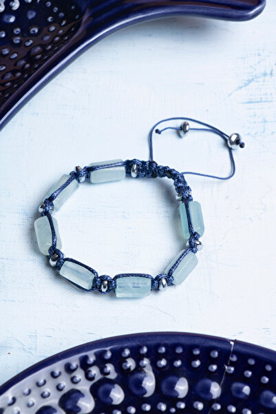 DENİZ سوار من الحجر الطبيعي المكرامية الأكوامارين المعتمد