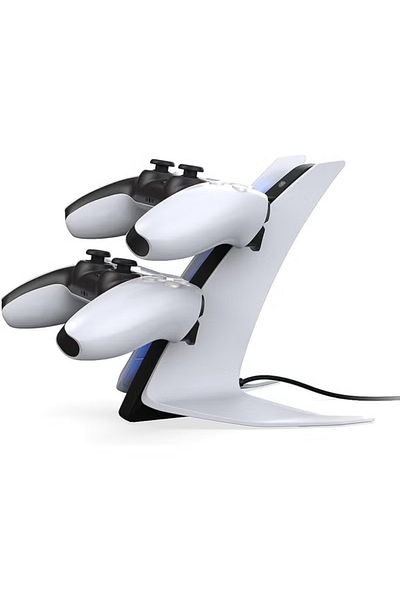 ASA Dual USB Charging Station for PS5 DualSense Controllers with LED Indicators and Fast Charging