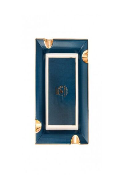 COHİBA Lacivert & Altın Detaylı, 4 Puro Kapasiteli Puro Küllüğü CKL0109