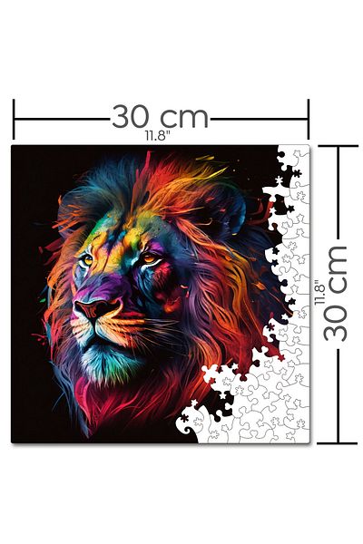 WoodMix Puzzles Puzzle cu Animale - Leu 2