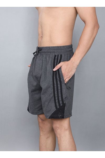 LAUREN SMITH Athletic Men’s Shorts 100%Cotton Comfortable Workout, Elastic Waist & Zipper Pockets-