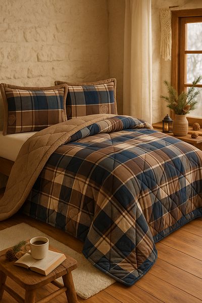 Evimcim Comforter Quilt Set Double – 220X240 Quilt and 2 Pieces 50X70 Pillowcases, Stylish Design