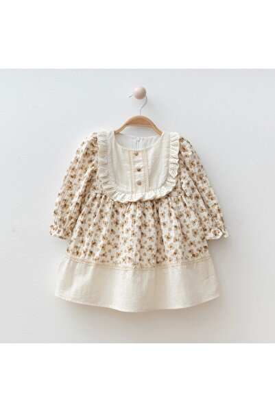 My Lusa baby wear Papatya Desenli Kız Bebe Elbise