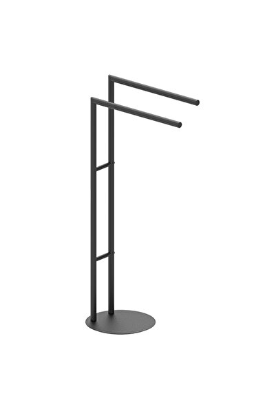 OMG Freestanding Towel Holder, Double, 39 X 80H X 25 cm - Matte Black
