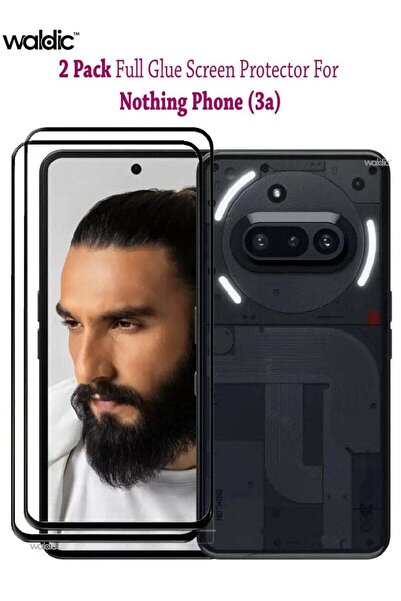Generic 2 Pack Screen Protector for Nothing Phone (3a) Full HD Quality Tempered Glass Anti-Scratch - Black