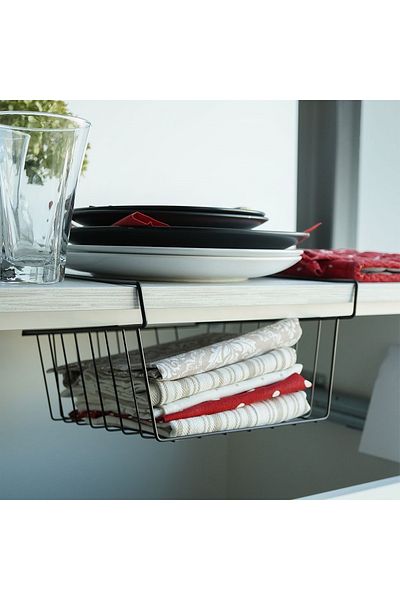 shumee Black metal hanging basket for shelves 27.5x25x14 cm
