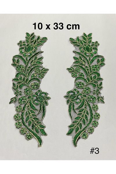 karantuhafiye Guipure Applique / Glitter Applique / Set of 2