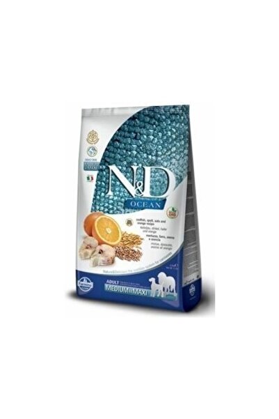 N&D Nd Ocean Düşük Tahıllı Balıklı ve Portakallı Yetişkin Köpek Maması 12 kg