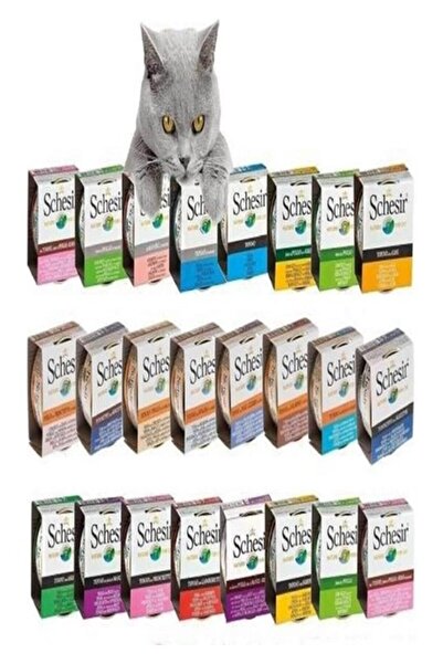 Schesir Karışık Kedi Konserve Maması (24 Adet)