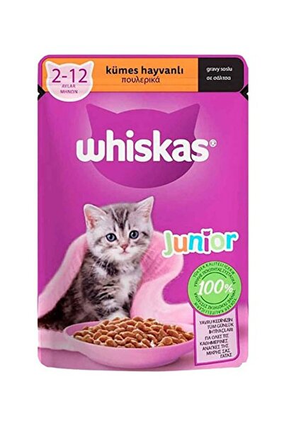 Whiskas Pouch Sos Içinde Kümes Hayvanlı Yavru Kedi Konservesi 6 Adet 85 gr