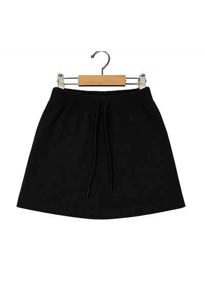 FERRY BUTİK Girl's Back to School Waist Rubber Ribbed Waist Shorts Skirt