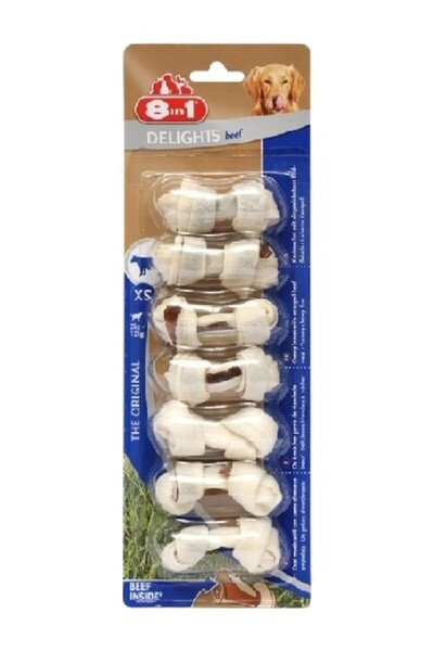 8in1 Delights Bones Biftekli Xs Köpek Ödül Kemiği 7'li
