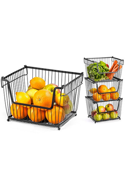 shumee Black metal fruit and vegetable basket