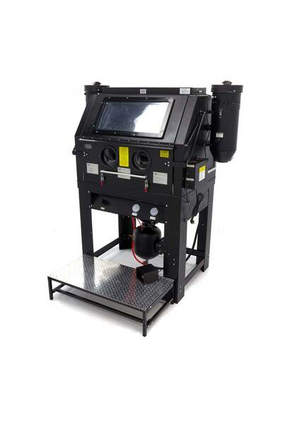 HBM Machines CABINA DE SABLAT CU VACUUM 2 ASPIRATOARE SBC 990