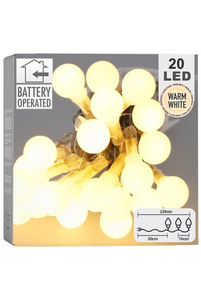 shumee Lumini de Crăciun cu baterii, 20 LED-uri, 200 cm