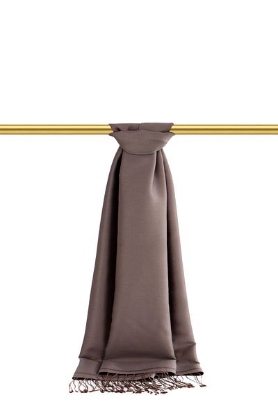 Bursa İpek Mink Brown Double Sided Silk Shawl