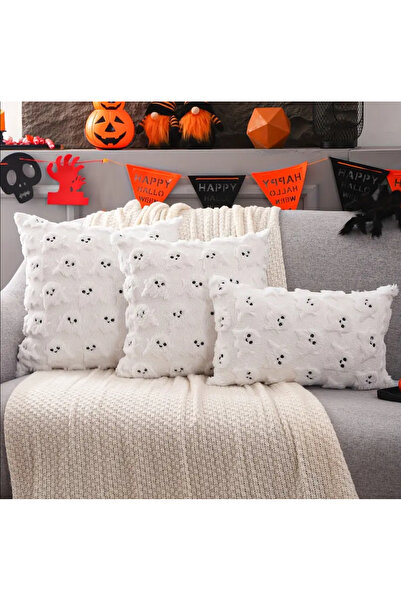 Veloma Home & Toys 1 Piece Rustic Autumn 50X50 cm Halloween Pumpkin Themed Throw Pillow Case Plush Decorated