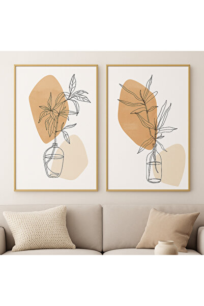 seninürünün Solace - Μοντέρνος πίνακας 2 τεμαχίων με μεταλλικό πλαίσιο από χρ...