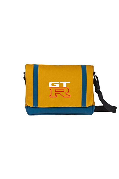 CrowsGate Nissan Gtr Logo Messenger Bag Yellow Color