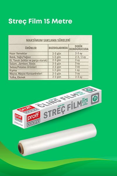 GRİMOR Life 6 Pieces 15 Meter Stretch Film – Food Storage and Wrapping Film