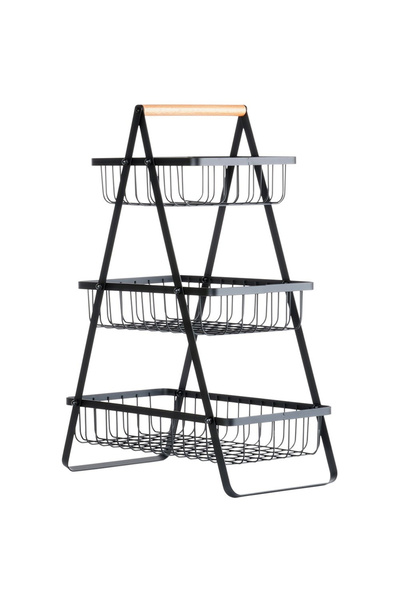 shumee Black metal fruit basket, 3 tiers